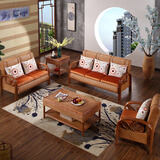 众青藤 真藤沙发五件套客厅沙发茶几组合东南亚休闲藤椅藤编沙发三人位 1+2+3+茶几+角几