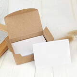 久印硬卡片DIY涂小卡片彩色空白单词卡留言卡拼音识字名片纸留言卡纸单词卡商务卡片 白色 单色 230g 小卡片 100张/盒