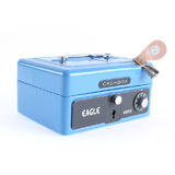 红鑫文具 668S/M/L益而高金属手提金库 手提金柜 零钱整理箱 密码箱 印章箱 财务密码箱 668S(颜色蓝.黑.灰随机发货)