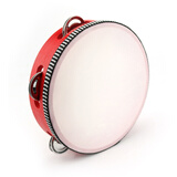 乐林源奥尔夫打击乐器卡通铃鼓手拍鼓儿童乐器仿羊皮手鼓幼儿园音乐拍鼓 7寸直径17.5cm（红色）