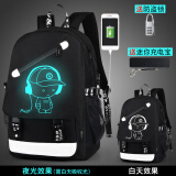 书果儿(SHU GUO ER)大容量夜光书包中学生新款双肩包通用初初中小学生背包 旅行休闲包大学 USB音乐小子+充电宝+无线耳机