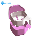 novopin日本进口双层假牙清洁盒储牙套盒清洗全半口牙套盒子义齿盒带滤网