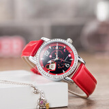 时光一百（TIME100）女表时尚梦幻十二星座全自动镂空机械表轻奢镶钻圆表盘牛皮带手表女士防水手表 天蝎座 10.24-11.22