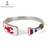 KIEL JAMES PATRICK美国进口海贼王骷髅情侣手镯男女简约时尚船锚涂鸦情侣礼物手环 Sandy Claws 均码（产品复古做旧，介意者勿拍）