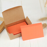 久印硬卡片DIY涂小卡片彩色空白单词卡留言卡拼音识字名片纸留言卡纸单词卡商务卡片 橙色 单色 230g 小卡片 100张/盒