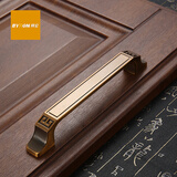 拜伦（byron） 新中式家具拉手衣柜橱柜鞋柜五金 仿古铜抽屉柜把手明装双孔拉手 黄古铜6073-128mm