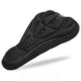 自行车坐垫套单车山地车死飞车座椅垫软硅胶鞍座套车座套透气减震骑行装备 透气王-黑色