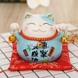 吉善缘创意招财猫存钱罐摆件店铺开业家居装饰陶瓷工艺礼品实用生日礼物 事业大成功