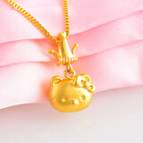 佩川 越南沙金天鹅项链女时尚百搭新娘镀金项链花生欧币金饰品送女友礼物 猫咪项链