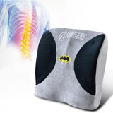 温伦靠垫腰靠太空记忆棉慢回弹腰靠腰枕靠枕办公室靠垫靠背垫腰汽车护腰靠垫坐垫两用学车加高坐垫 卡通灰