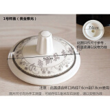 弥迪陶瓷纯白杯盖子通用杯子圆形茶杯马克杯盖酒店饭店水杯盖配件 1号杯盖（黄金雅光）