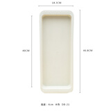 曼杉园（manshanyuan） 长方形托盘 塑料托盘长条盆盘接水盘 长方形托盘(中号)米白色