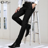 传棨西裤男修身商务正装免烫西服裤职业上班西装裤男休闲长裤子 夏季薄款黑色 30(2.3尺)
