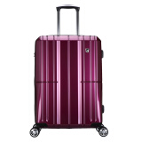 爱华仕(OIWAS) 纯PC拉杆箱飞机轮旅行箱男登机箱行李箱6176 紫色 20寸