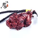 沐恩印度小叶紫檀手把件小摆件高油密老料 貔貅把件0472