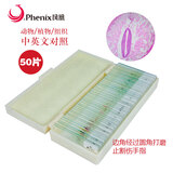 凤凰（Phenix）显微镜标本切片载玻片盖玻片套装动物植物细胞昆虫标本儿童实验 50片装