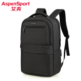 艾奔（ASPENSPORT）商务双肩包时尚简约男士旅行背包笔记本电脑包休学生闲书包 碳灰色