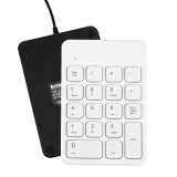 B.O.W 航世 HW157 无线蓝牙数字小键盘可充电迷你财务鼠标套装 外接usb有线笔记本小键盘 约1.5m有线键盘-象牙白
