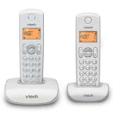 伟易达（Vtech） 1047数字无绳电话机单机无线子母机一拖一家用办公电话机固话座机免费内部通话 白色一拖一