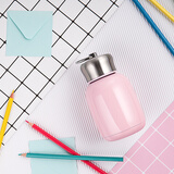 ZENGKA迷你保温杯女学生小巧便携不锈钢水杯小号儿童随手杯私人定制杯子 粉红色280ml