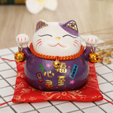 吉善缘创意招财猫存钱罐摆件店铺开业家居装饰陶瓷工艺礼品实用生日礼物 福至心灵