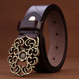 啄木鸟TUCANO女士皮带真皮新品板扣宽腰带时尚时装腰带韩版