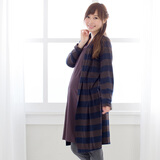 INUjIRUSHI日式孕妇产后哺乳家居服月子套装春秋保暖打底秋裤睡衣棉两件套 棕色 均码