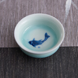 漢唐【清仓专区】茶具瓷器陶瓷茶杯个人主人杯功夫茶具家用品茗杯 鲤鱼杯（约40ml）