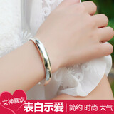 COISE 时尚饰品银手镯女款年轻款银镯子999足银手环生日礼物送婆婆 推拉时尚银手镯 约34g+玫瑰礼盒