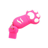 明澈u盘卡通中秋节生日礼物创意礼品U盘招投标书优盘 生日礼物 猫爪红色 512MB