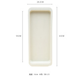 曼杉园（manshanyuan） 长方形托盘 塑料托盘长条盆盘接水盘 长方形托盘(特大号)米白色