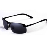 锐盾 锐盾男式太阳镜男款士墨镜偏光增晰钓鱼眼镜警察司机飞行员驾车夜视镜开车夜间专用黑超3043 黑框灰片