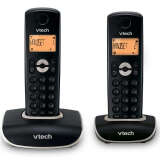 伟易达（Vtech） 1047数字无绳电话机单机无线子母机一拖一家用办公电话机固话座机免费内部通话 黑色一拖一