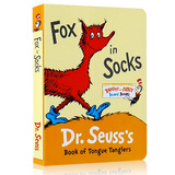 Dr. Seuss 苏斯博士 Fox in Socks 穿袜子的狐狸儿童纸板书 低幼适龄版送音频