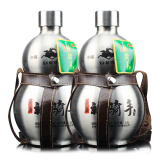 草原王后（Caoyuanwanghou）蒙古烈酒 葫芦白酒 草原神骑手不锈钢壶52度1500ML口感绵柔清香型 两瓶