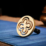 迦印堂铜香篆香拓香印香模 香道用具用品 打拓香模香 灰押灰压 圣洁莲花 香模高雅梅花6厘米