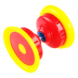 龙动力空竹 配防摔护圈 空竹 空竹专卖 初学空竹 健身器材 双头防震 3轴承（颜色随机）