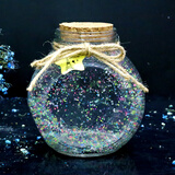 星星瓶 夜光许愿瓶星星折纸星空瓶 漂流瓶 装星星折管玻璃瓶 中号可装999颗混色