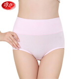 浪莎女士内裤高腰美体女内裤性感修身大码舒适三角裤1条 粉红 1条 M (160/85)