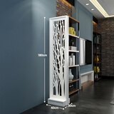 柒妖捌美家 QY BA MEI JIA现代简约客厅家具屏风镂空座屏隔断时尚玄关屏风装饰架可移动 白色 190*50(一扇)