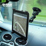 RAM车载平板电脑支架前挡风玻璃固定iPad mini7-8寸平板通用进口支架 9厘米连杆套装