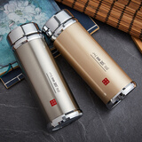 顺庆银楼 银杯子60克水杯999足银内胆茶杯外304不锈钢 送长辈朋友元旦礼物 上善若水玫瑰金