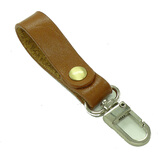 布朗克 手包用手腕绳手指绳钥匙扣锁匙扣汽车钥匙扣真头层牛皮男女Y121 短-黄啡