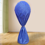 温恋（wenlian）卡通全包风扇防尘罩防水落地电风扇罩收纳罩收纳袋家用防污防脏 蓝色水滴牛津布加涂层款