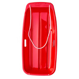 梦必真加厚抗冻耐磨滑雪板单板滑草板儿童滑沙板成人雪橇车爬犁雪橇板简便滑草板春夏秋冬户外旅游用品 大号红色