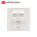 日线（NISSEN） 86型布线网络电话监控信息阻燃单口/双口网线插座【空面板】 86型面板【斜口】 双口(2Port)