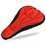 自行车坐垫套单车山地车死飞车座椅垫软硅胶鞍座套车座套透气减震骑行装备 透气王-红色