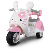 鹰豪 美奇儿童小摩托车小孩儿童车电动三轮玩具车可坐人宝宝车1-5电动 妮妮粉