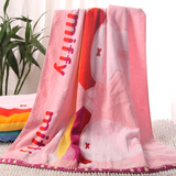 金号米菲纯棉割绒加厚加大浴巾洗澡巾成人家用柔软舒适清新洗澡裹巾 红色