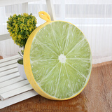正诺（zhengnuo） 坐垫创意仿真水果靠垫办公室圆形椅垫学生坐垫可拆洗加厚 加大款柠檬 坐垫